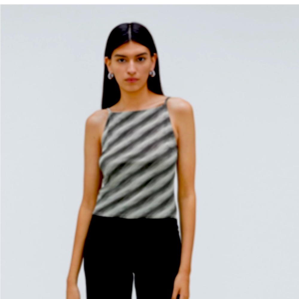 High neck low back tank
